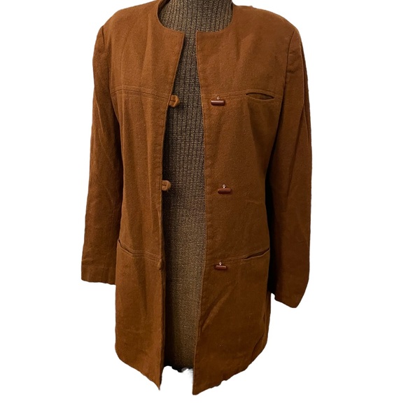Dior Jackets & Blazers - Vintage Christian Dior Coffee Brown Cardigan Jacket Womens Size 10